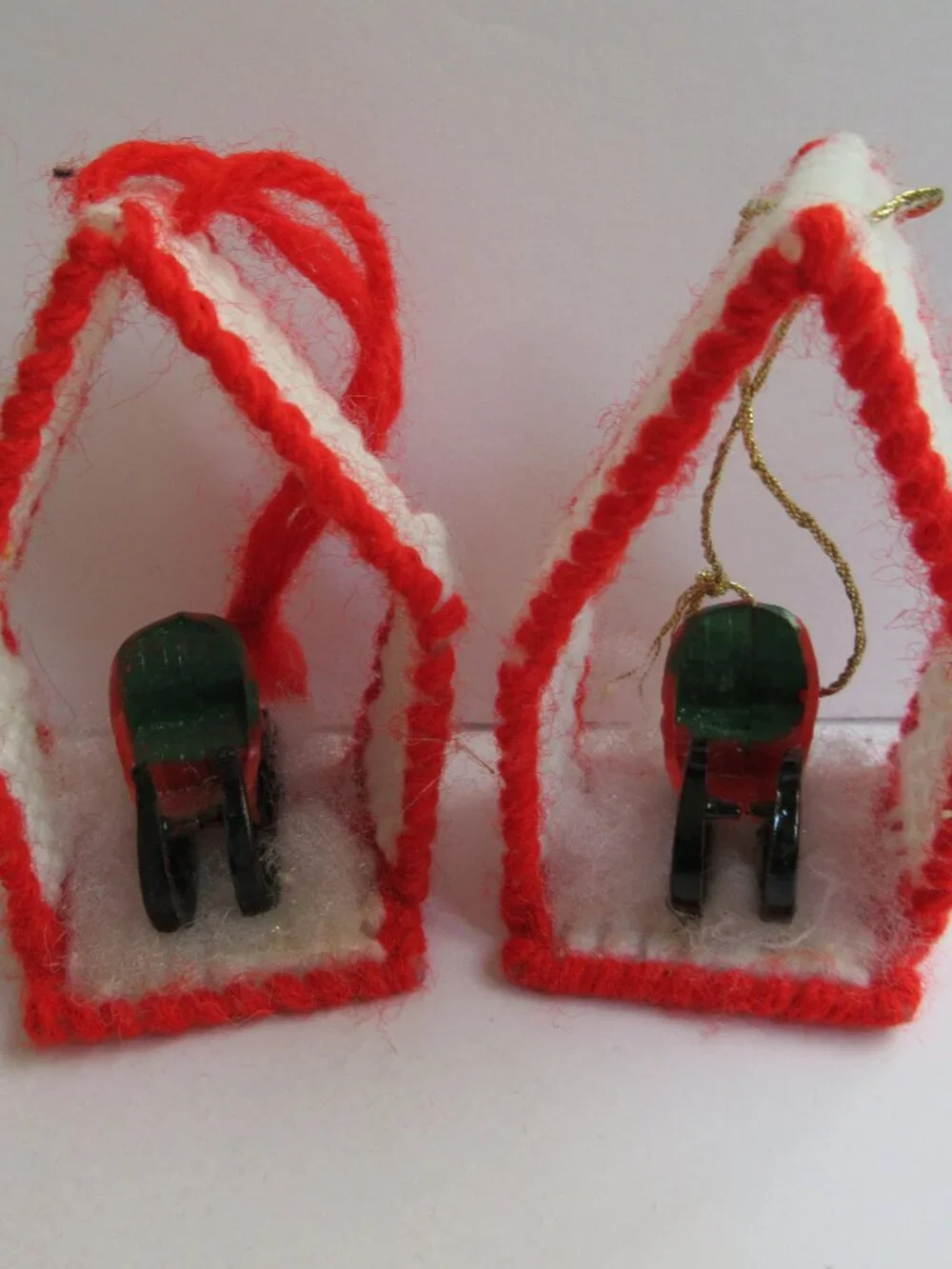 31 Plastic Canvas Handmade 3D Needlepoint Christmas Ornaments 1